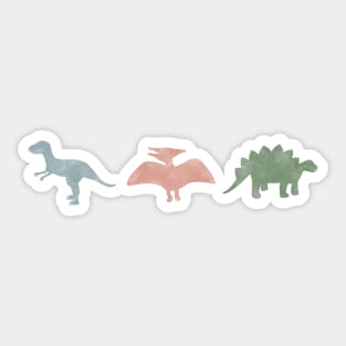 watercolor dinosaurs Sticker